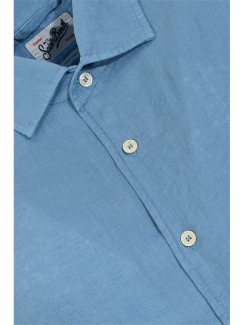 Camicia Raphael in lino Dusty blue Mc2 Saint Barth | RPH000100143L